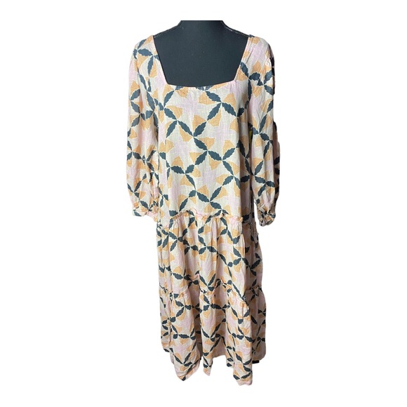 The Odell’s Lyla Printed Linen Dress Size Medium - Picture 6 of 9